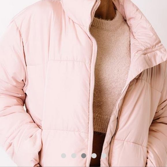 shopimpressions Jackets & Blazers - In a flurry pink puffer jacket